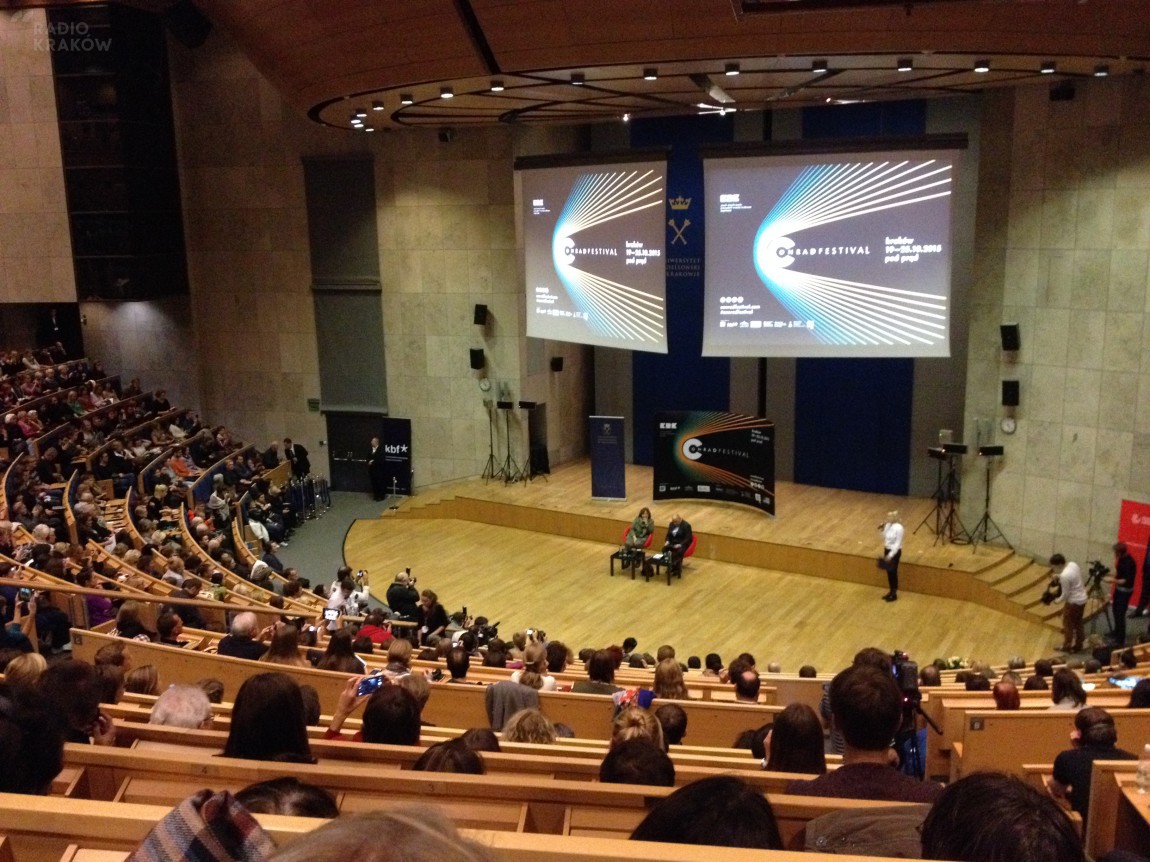 Swietłana Aleksijewicz w Audytorium Maximum Fot. Barbara Gawryluk 