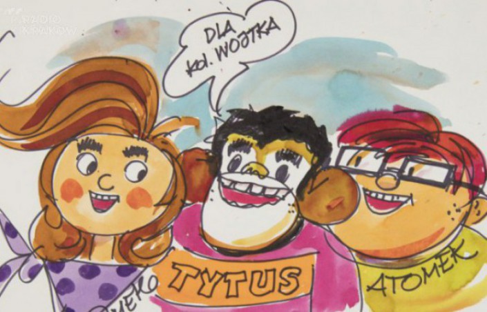 Henryk Jerzy Chmielewski, Tytus, Romek i A’Tomek | akwarela na papierze, 2004 r., mat. prasowe MNK