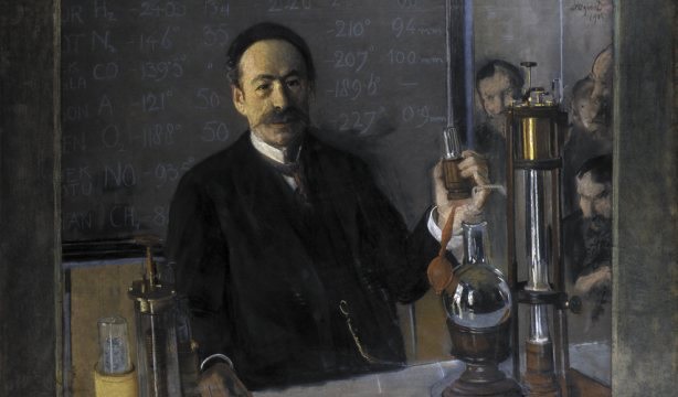 Leon Wyczółkowski, Portret Karola Olszewskiego w laboratorium, rok 1905