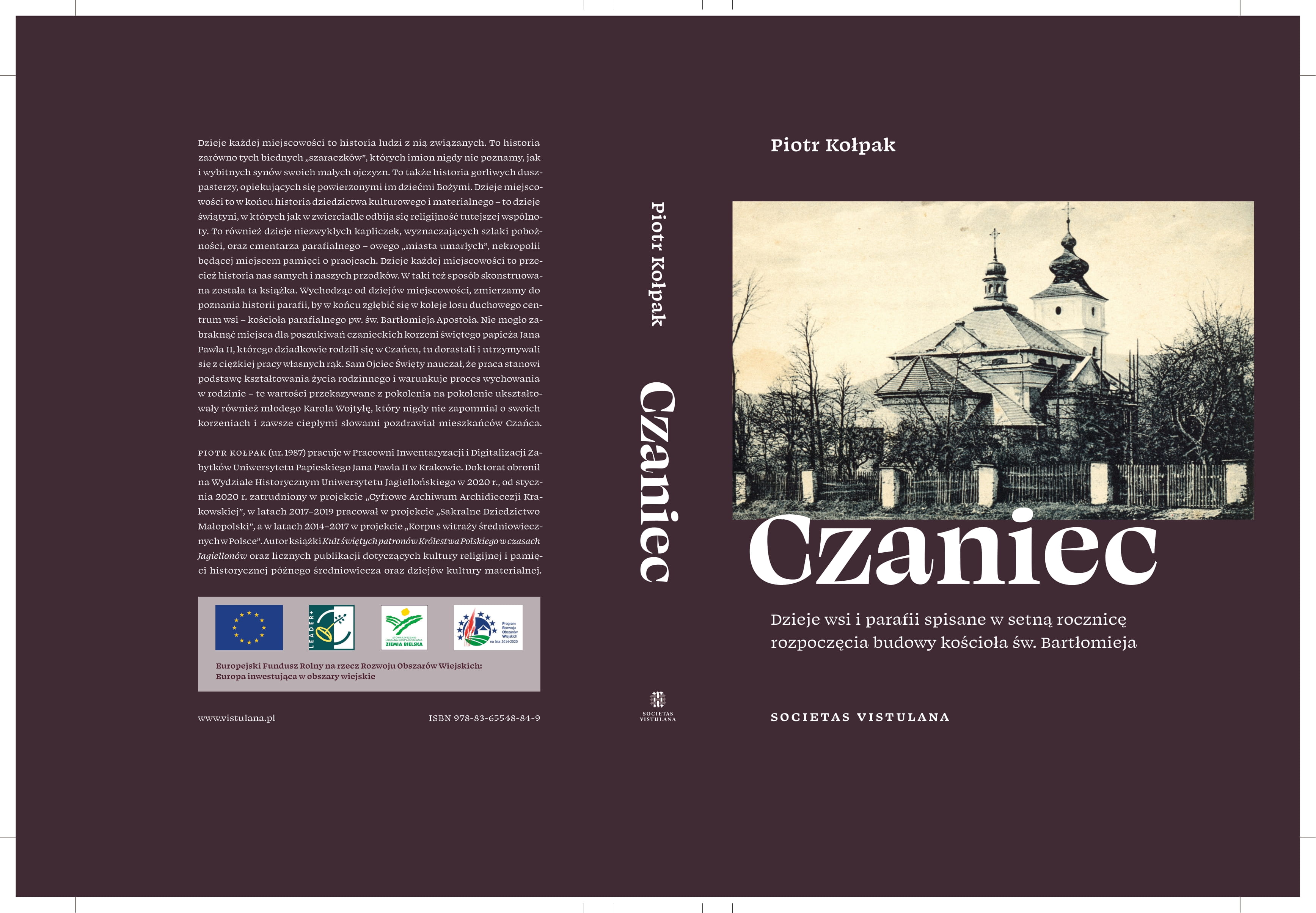 Czaniec. Dzieje wsi i parafii spisane w setną rocznicę rozpoczęcia budowy kościoła św. Bartłomieja. Okładka książki