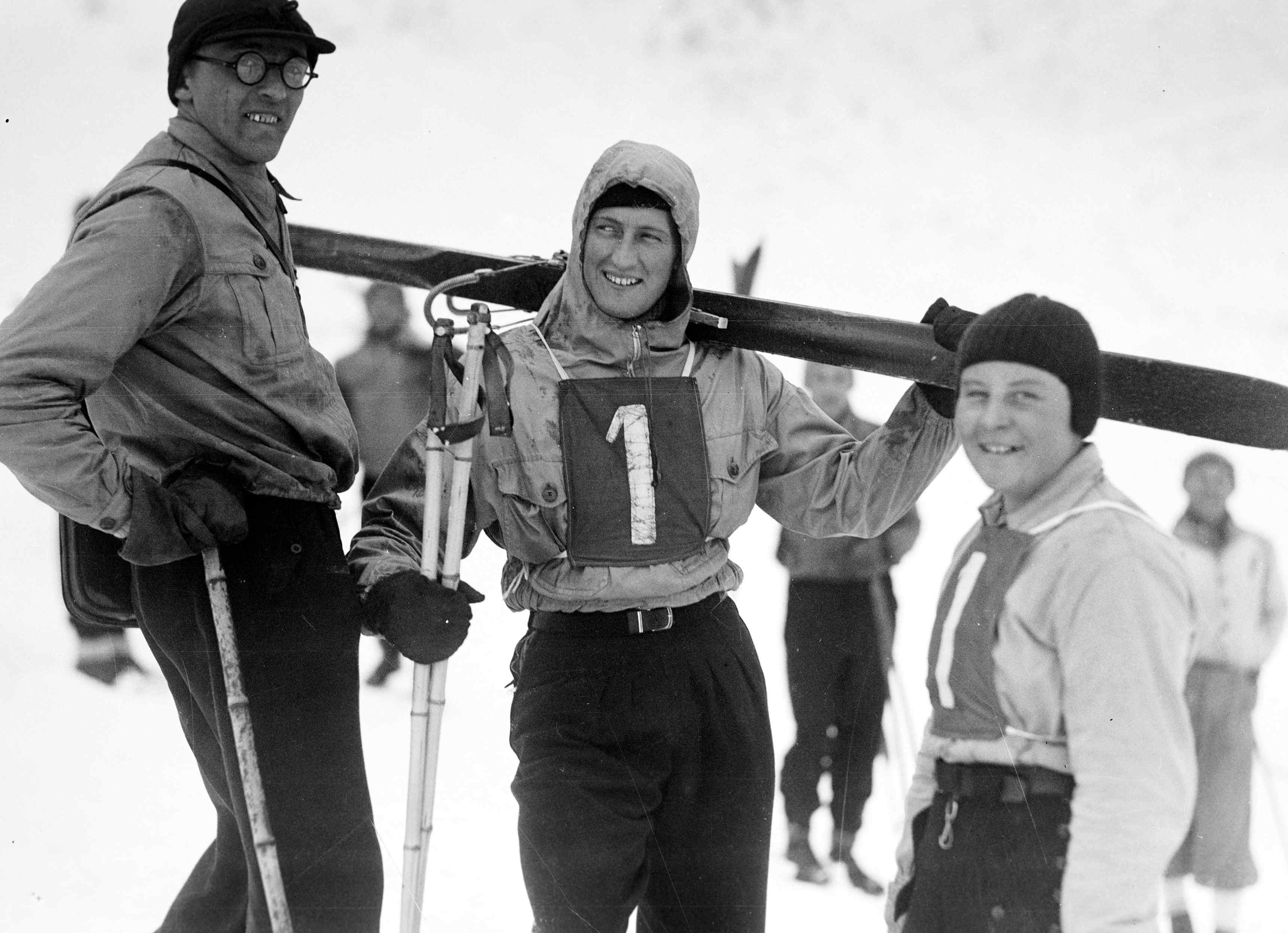 Bronisława Staszel-Polankowa podczas zawodów w Zakopanem w 1935 r. Fot. NAC