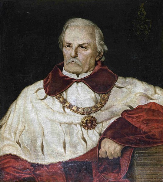 Portret Józefa Łepkowskiego jako rektora pędzla jego brata, Ludwika, z 1894 r. (ze zbiorów Muzeum Uniwersytetu Jagiellońskiego)  fot.Wikipedia