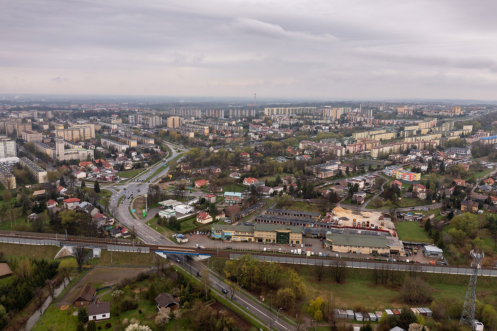 fragment al. Jana Pawła II, ulicy Słonecznej i Lwowskiej w Tarnowie, którymi przebiega ruch tranzytowy, fot. P. Topolski