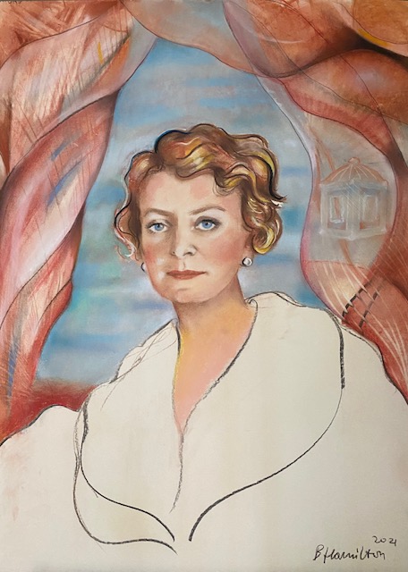 B. Kaczmarowska Hamilton - Portret Stefani Zahorskiej tłumaczki, krytyczki sztuki . Fot .AIPN 