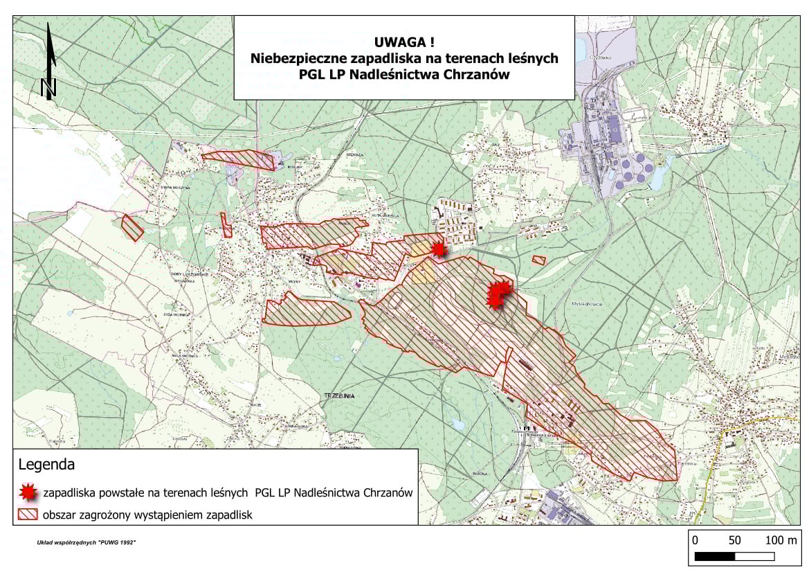 Mapa zapadlisk