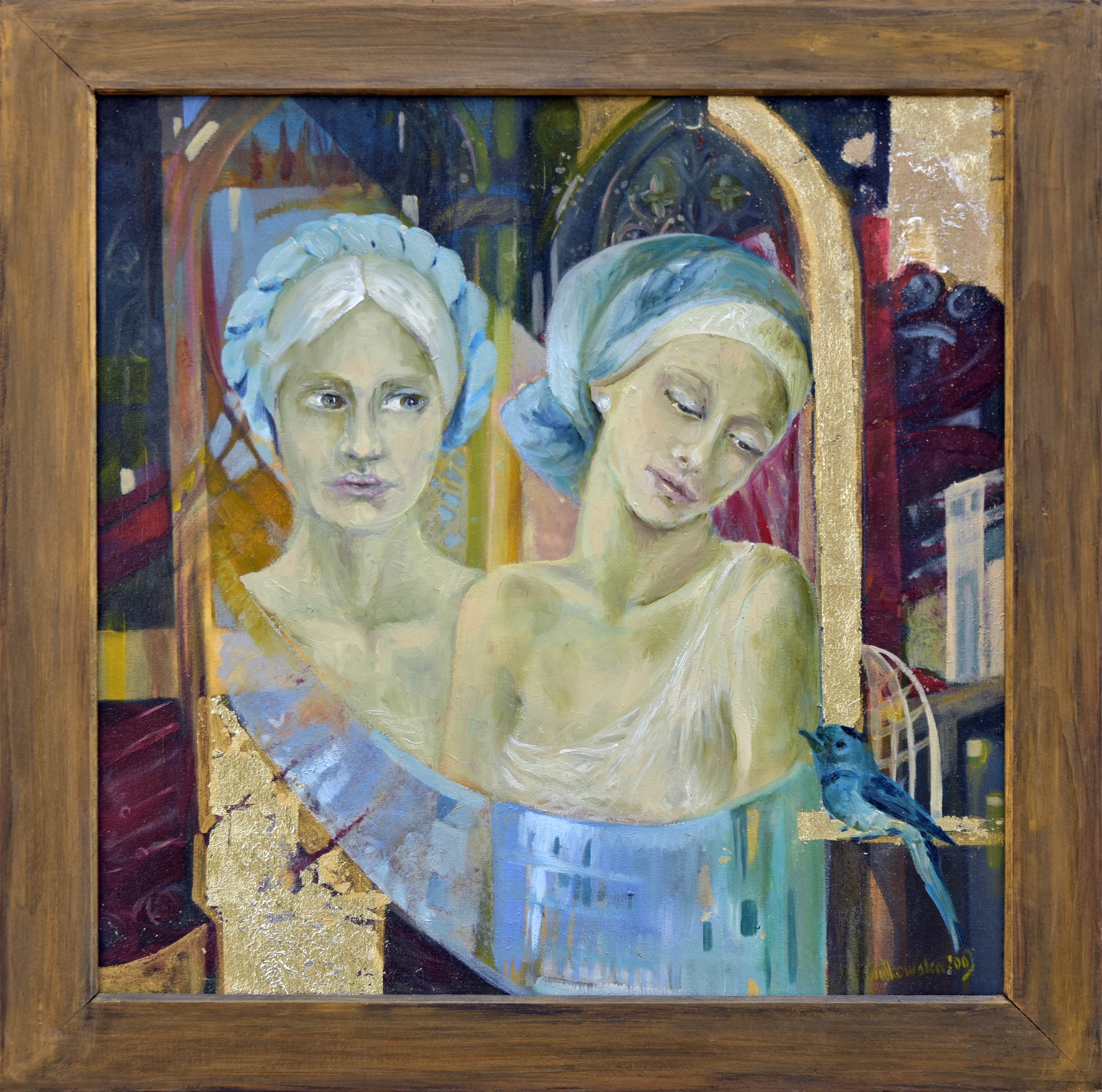 Ziemska konstelacja, 2022,olej,płótno, 50x50