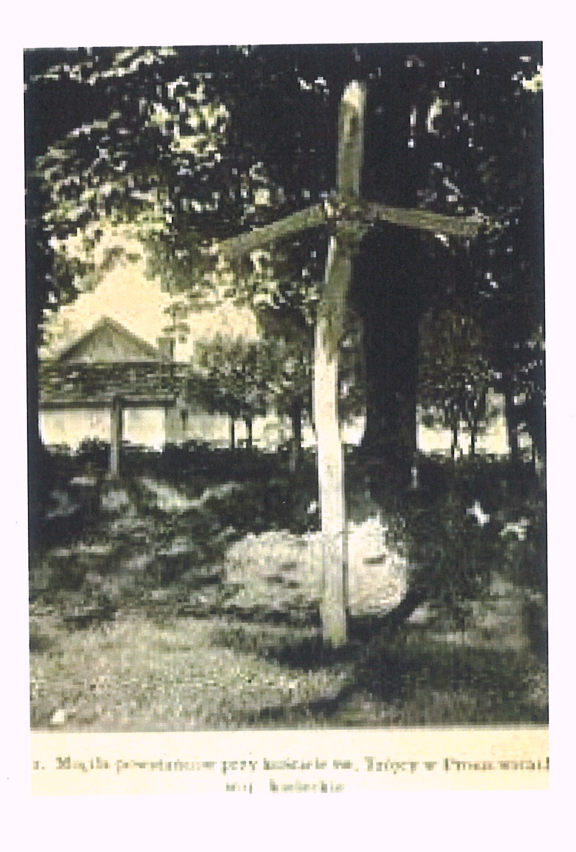 Mogiła powstańców przy kościele św. Trójcy w Proszowicach. Rok 1927
