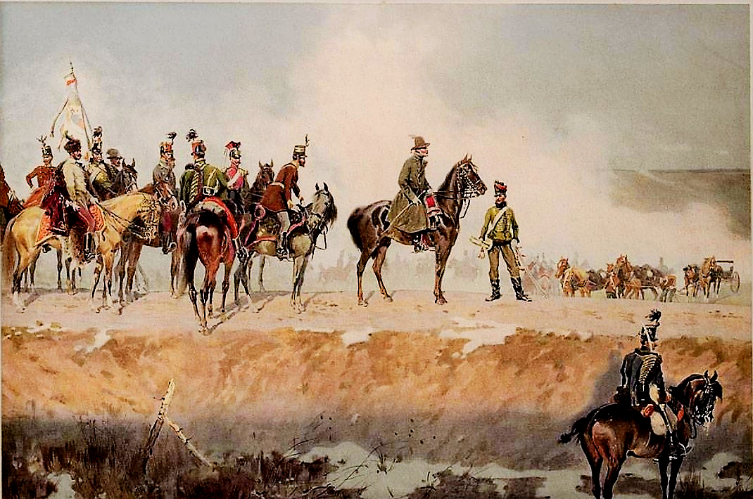 Generał Józef Bem podczas bitwy o Sybin przedstawiony na panoramie (fot. http://www.biksady.com/lots_page.php?aid=12&lid=3675 - Wikipedia)