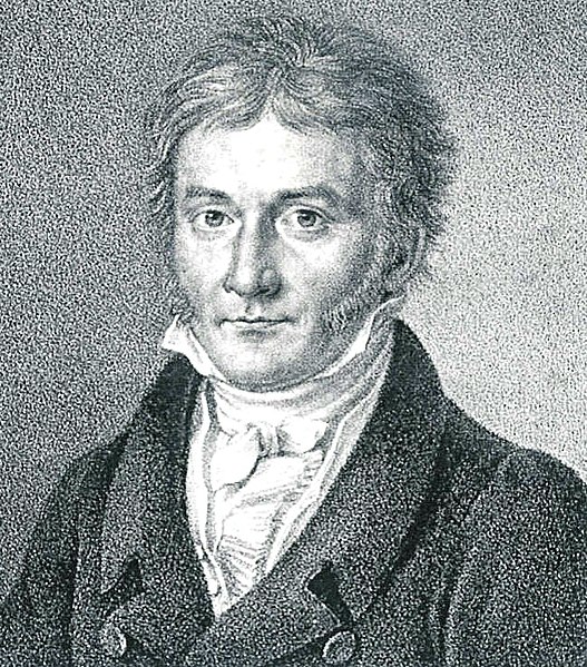 Portret Gaussa, litografia Siegfrieda Detleva Bendixena z 1828 r.  (fot.Wikipedia) 
