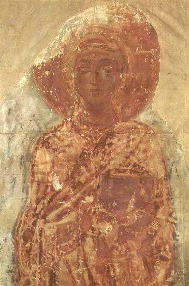 Św. Tekla Fresk z XI w. w Soborze Spasskim w Czernihowie na Ukrainie (fot. Wikipedia)