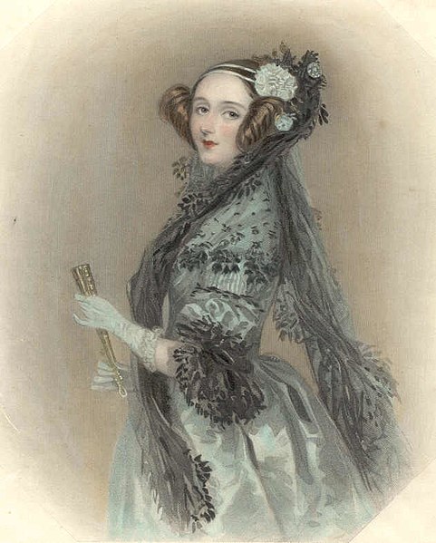 Ada Lovelace (1838 r.) -  autor obrazu William Henry Mote - fot. Wikipedia