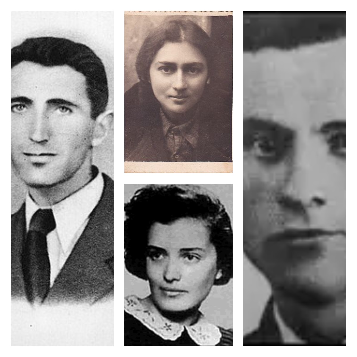 członkowie grupy krakowskiej ŻOB : 1.Bernard Halbreich  2. Gola Mirer (Mire) 3.Gusta Dawidsohn-Dränger (Justyna) 4. Adolf Liebeskind 