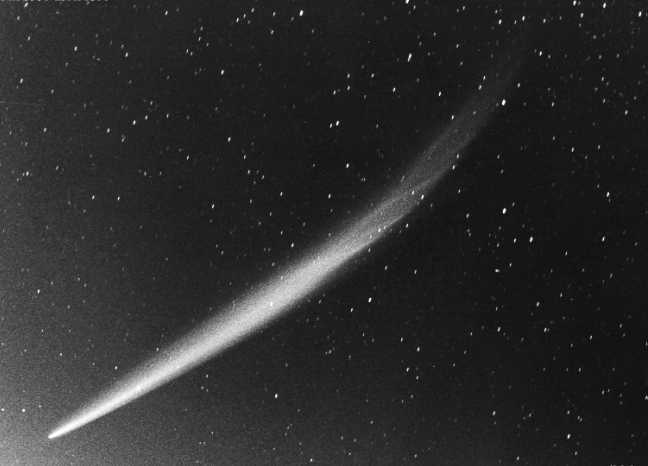 C/1965 Ikeya-Seki, 30 października 1965 r. Zdj. J.W. Young (fot.Urania. Postępy astronomii)