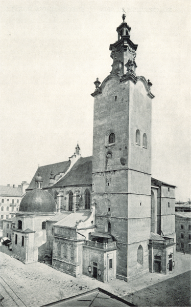 Katedra łacińska we Lwowie, przed 1898 (fot. Edward Trzemeski/ Wikipedia)