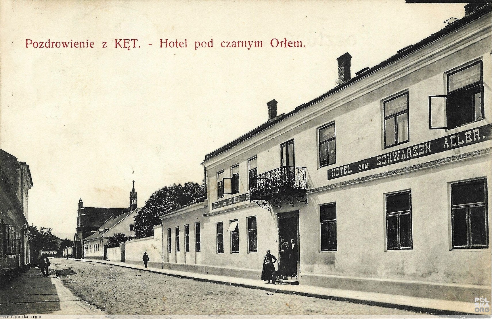 Kęty, ul.Kościuszki 4. (w dali klasztor Sióstr Klarysek od Wieczystej Adoracji)