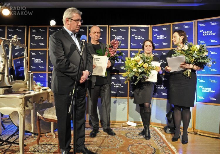 Jan Dworak, Natalia Zarzecka, dyrektorka Cricoteki, Agata Wąsowska-Pawlik (Międzynarodowe Centrum Kultury) i Antoni Bartosz – dyrektor Muzeum Etnograficznego w Krakowie. Fot. M. Lasyk