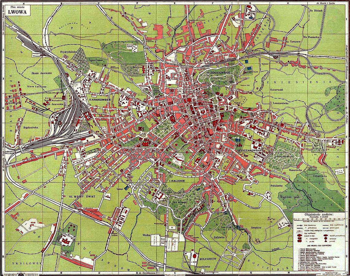 Lwów, plan miasta (fot. Wikipedia)