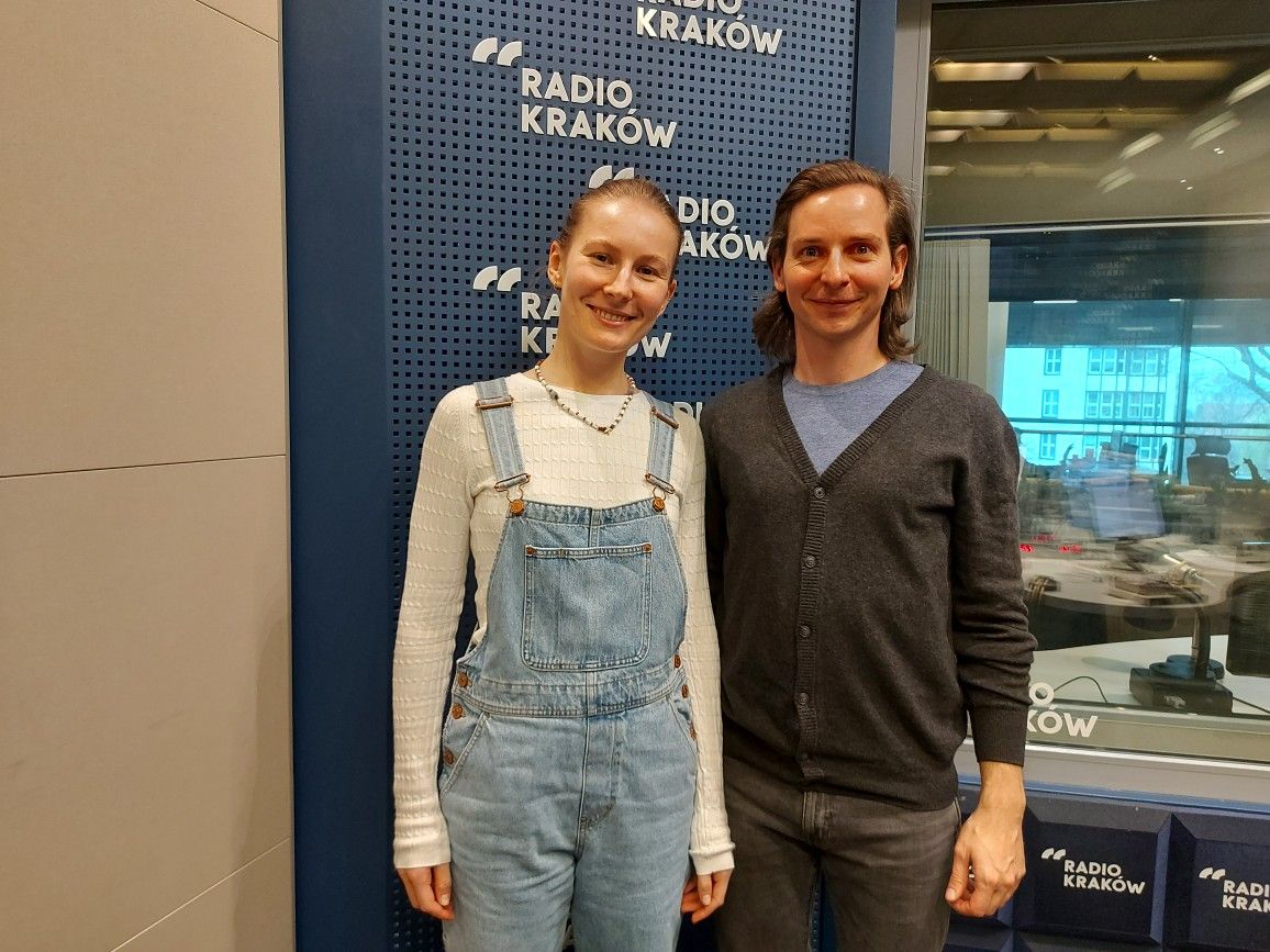 Agnieszka Michalik i Kamil Joński w studiu Radia Kraków, fot. Sylwia Paszkowska