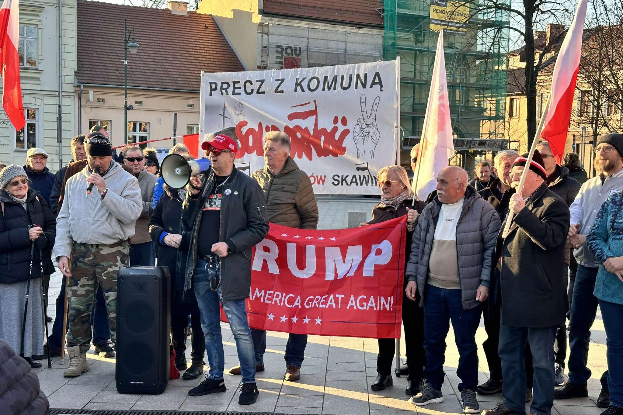 Wiec poparcia dla Ryszarda Majdzika w Skawinie/ Fot. Elżbieta Raczyńska.