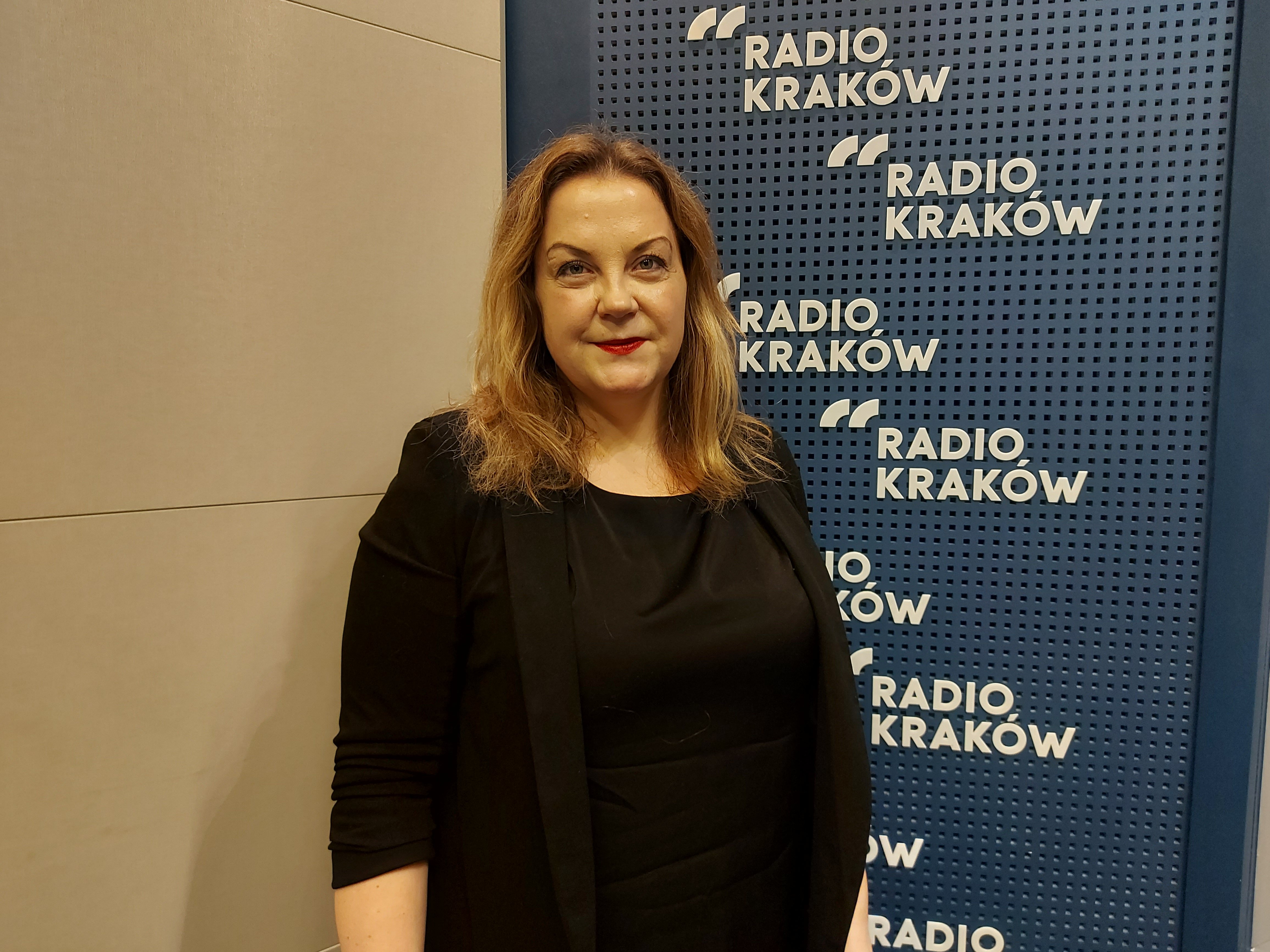 Katarzyna Hummel-Cywa w Radiu Kraków, fot. Sylwia Paszkowska