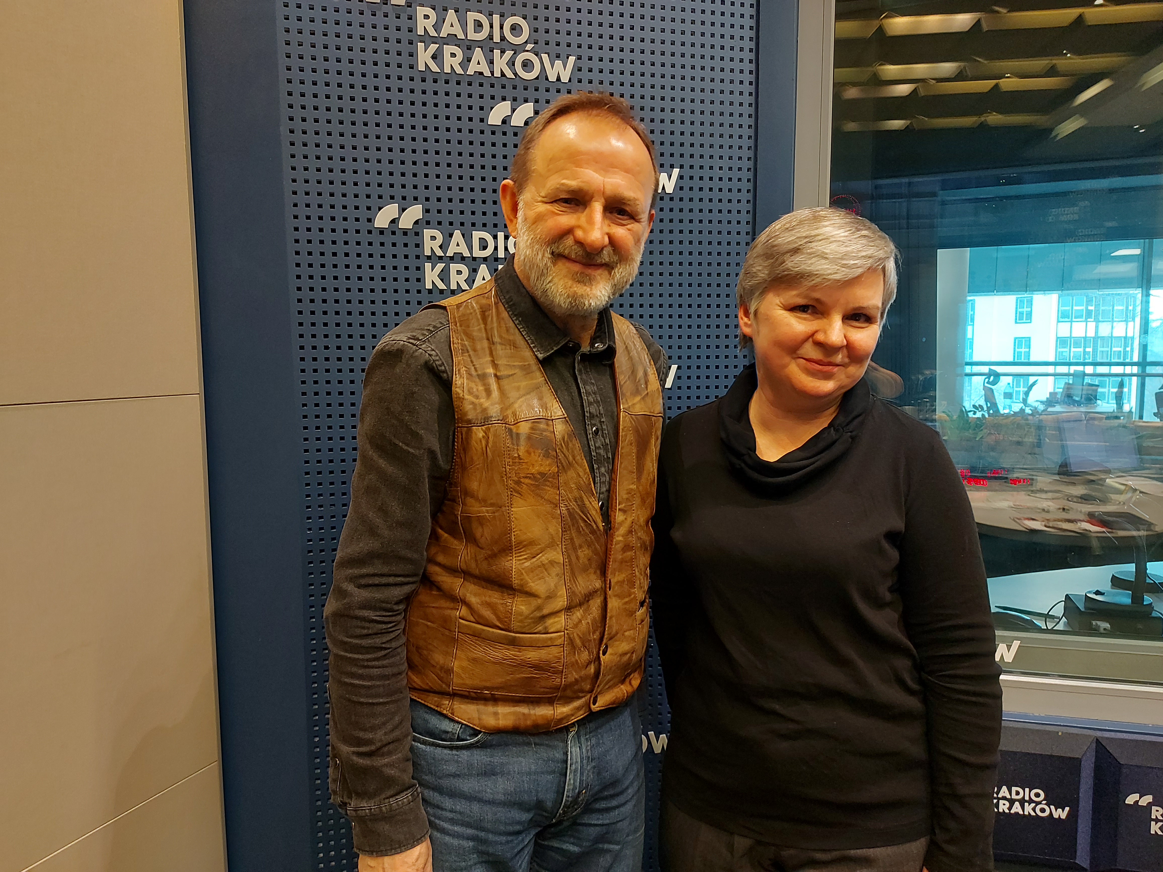 Piotr Wasilewski i Agnieszka Kruszyńska w Radiu Kraków, fot. Sylwia Paszkowska 