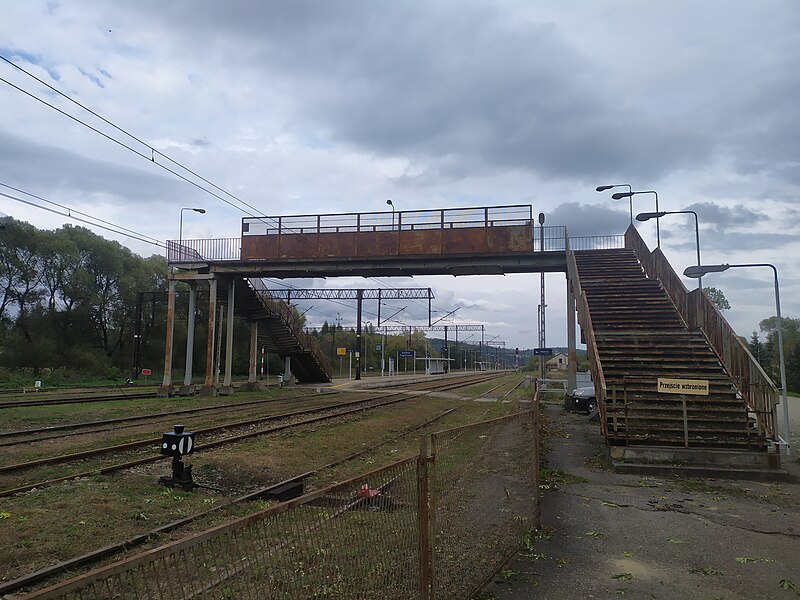 Stacja Gorlice Zagórzany 2020 r. (fot. Mathieu Mars/Wikipedia)
