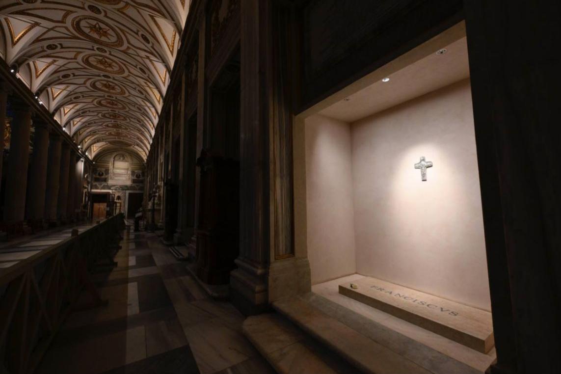 Zdjęcie grobu papieża Franciszka, fot. Vatican News