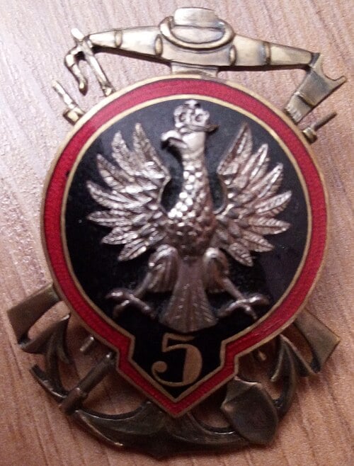 Odznaka 5 Pułku Saperów ( fot. Saper55/Wikpedia)
