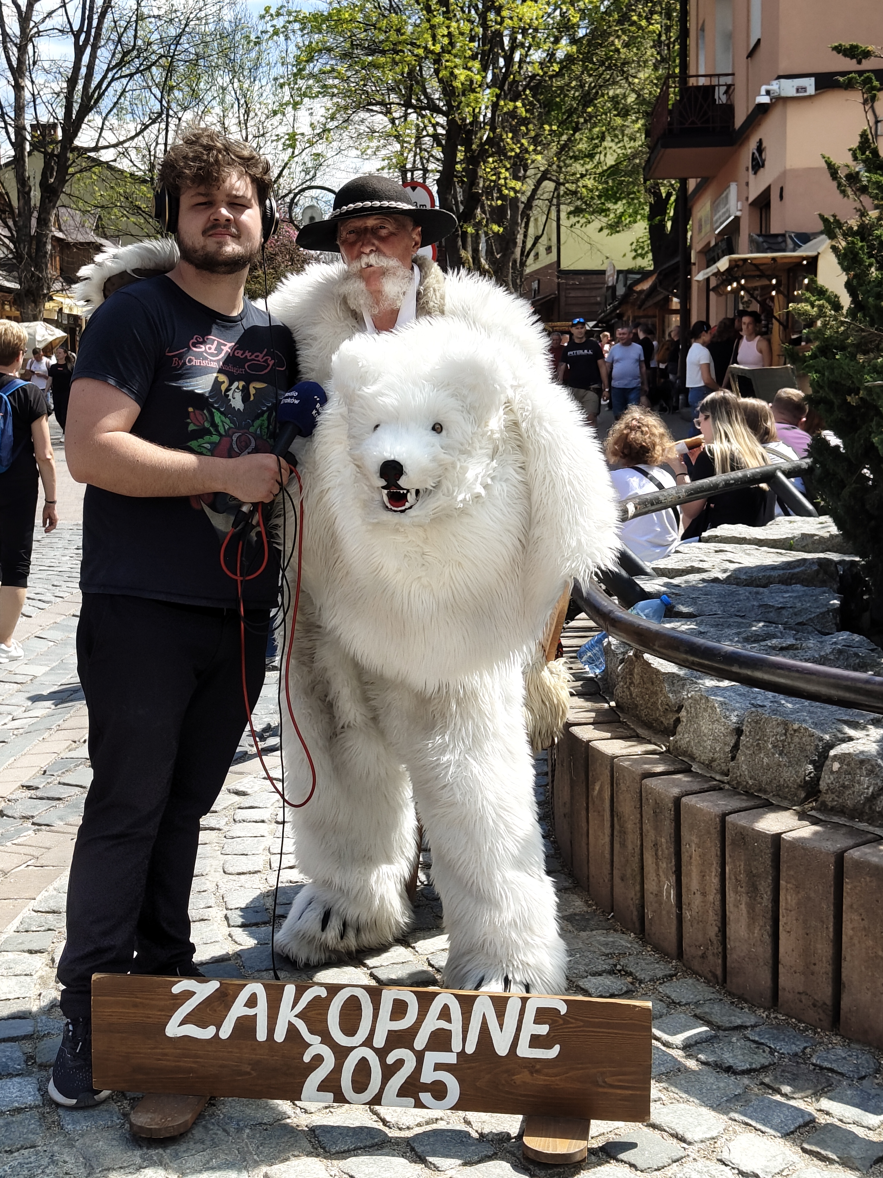 Biały Miś i Filip Drożdż. / fot: Jarosław Górski