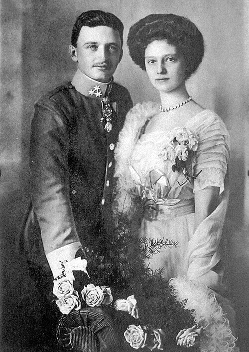 Karol I Habsburg z małżonką Zytą Burbon - Parmeńską (fot. Carl Pietzner/Wikipedia)