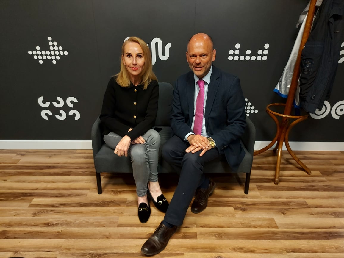 Anna Iwona Wieczorek i Wojeciech Nartowski w Radiu Kraków, fot. Sylwia Paszkowska