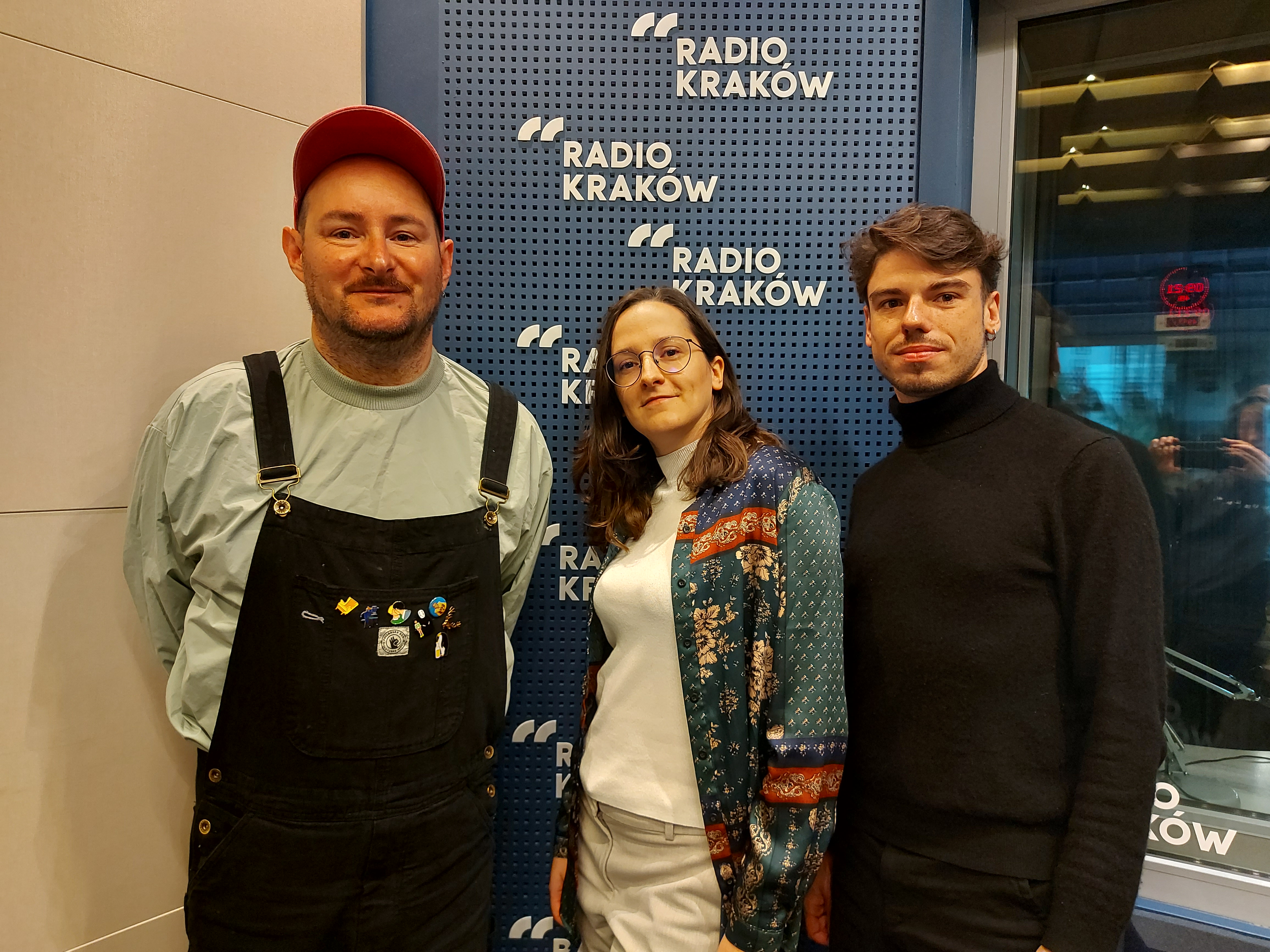 Łukasz Zalewsk, Justyna Bołoz i Daniel Czepiński w studiu Radia Kraków, fot. Sylwia Paszkowska 