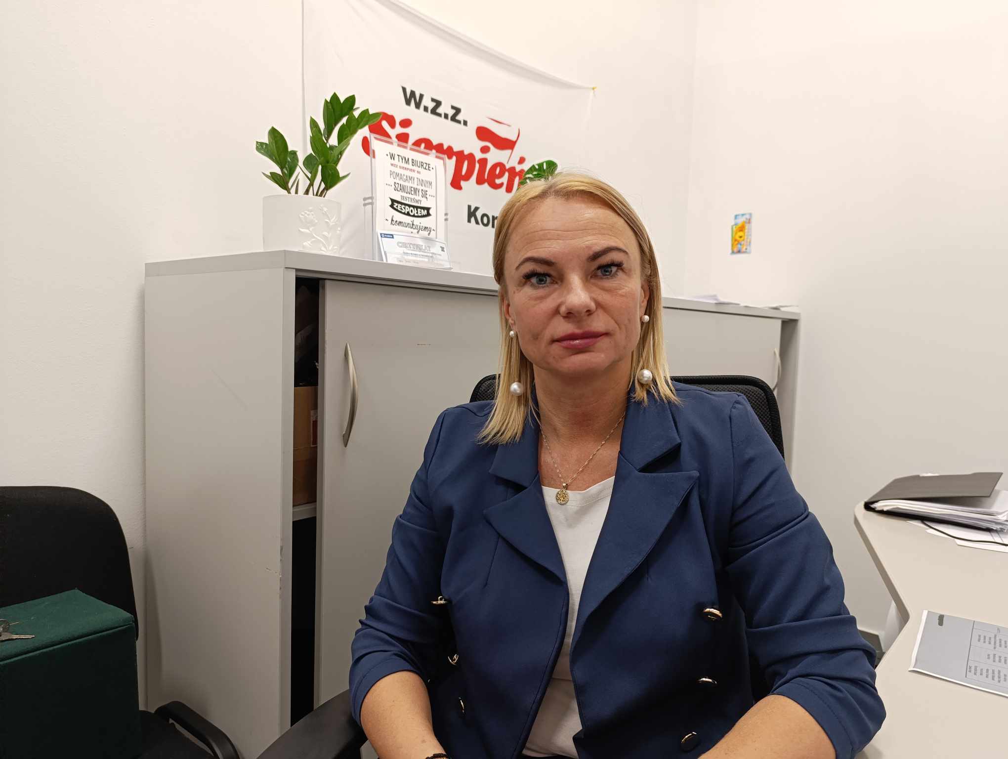 Katarzyna Jamróz, przewodnicząca związku i Zakładowa Inspektor Pracy, fot. Natalia Feluś