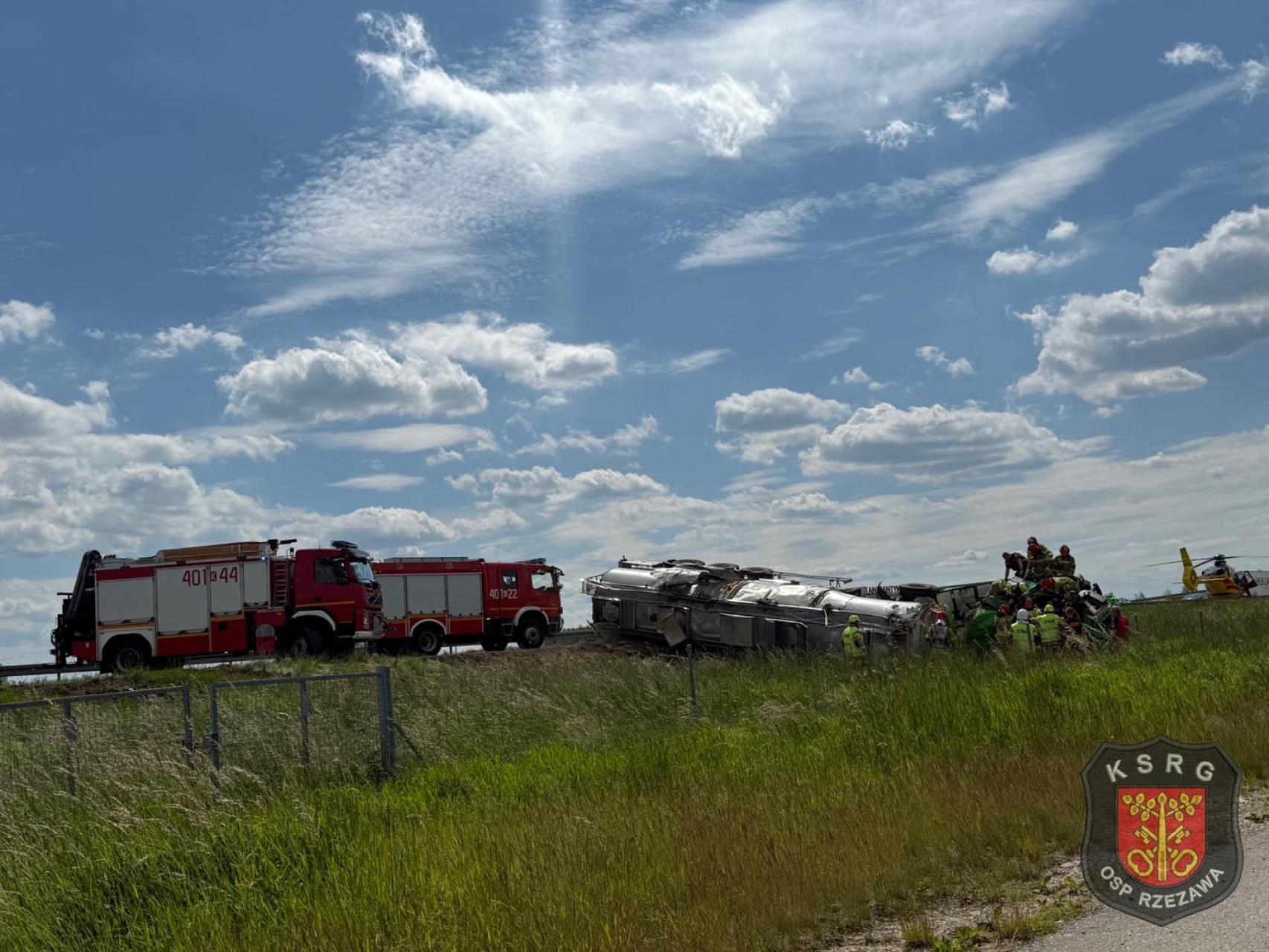 Poważny wypadek na A4 w Krzeczowie. Utrudnienia