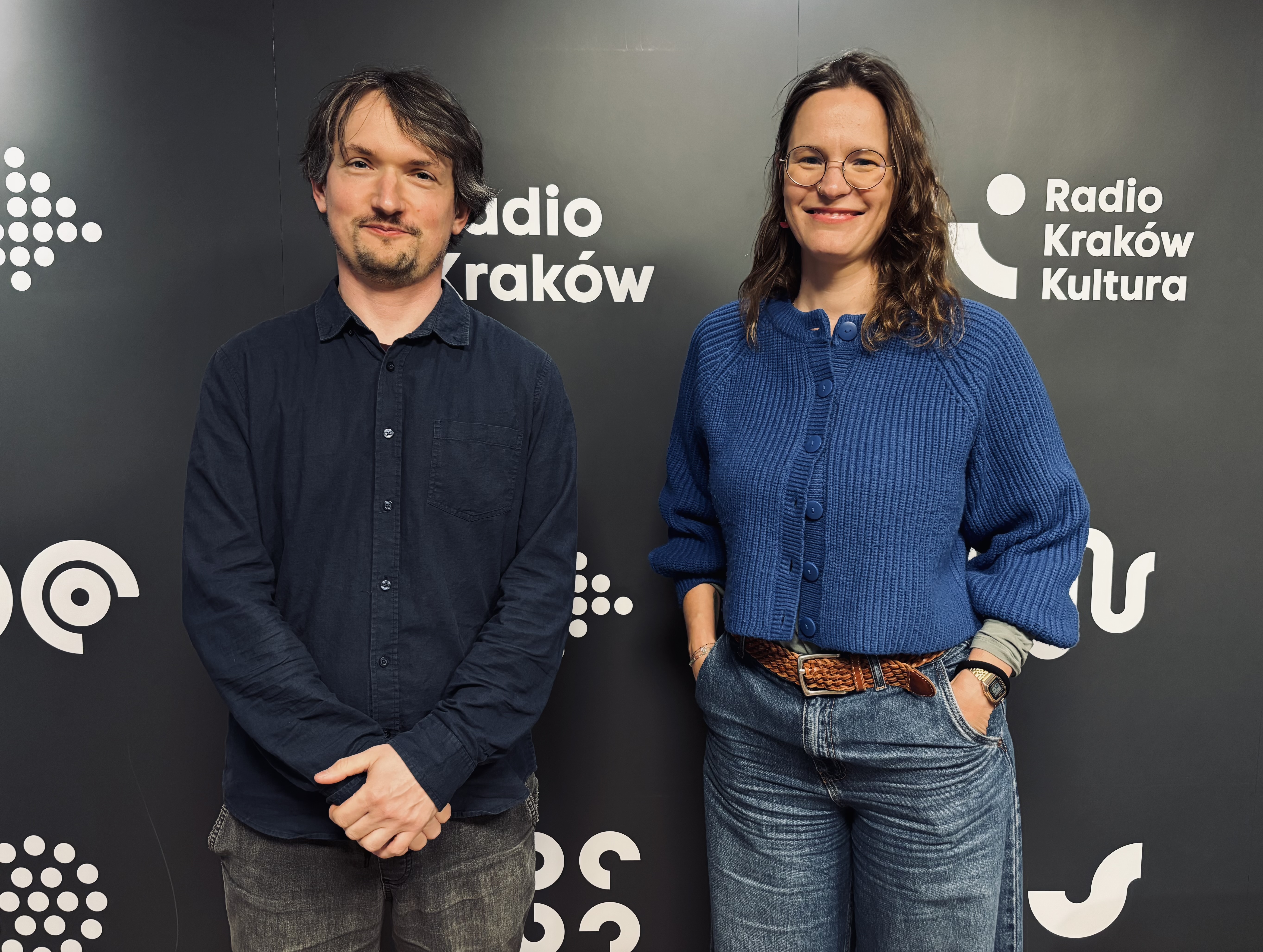 Andrzej Pabisiak i Olga Piasecka-Nieć w Radiu Kraków. Fot. Agata Ciechanowska