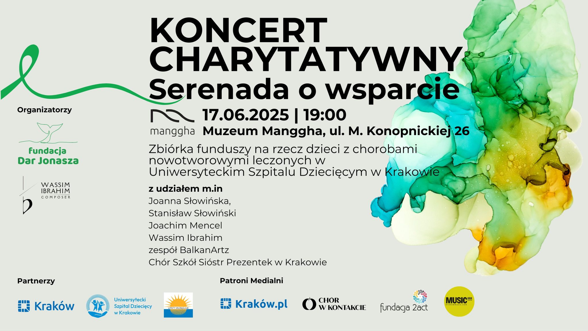 Plakat promujący koncert charytatywny 