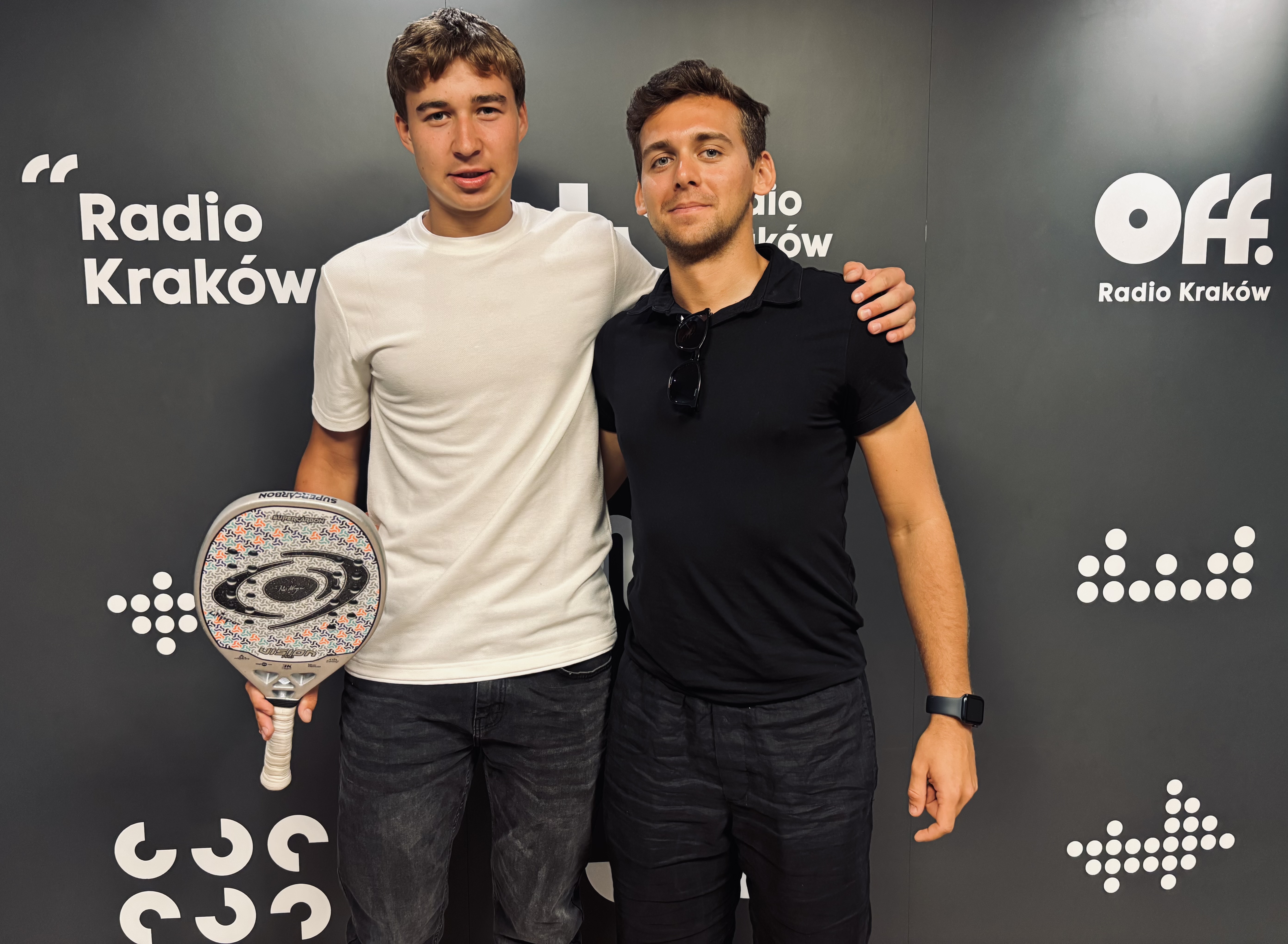 Antoni Wieczorek i Michał Więcek w Radiu Kraków, fot. Agata Ciechanowska
