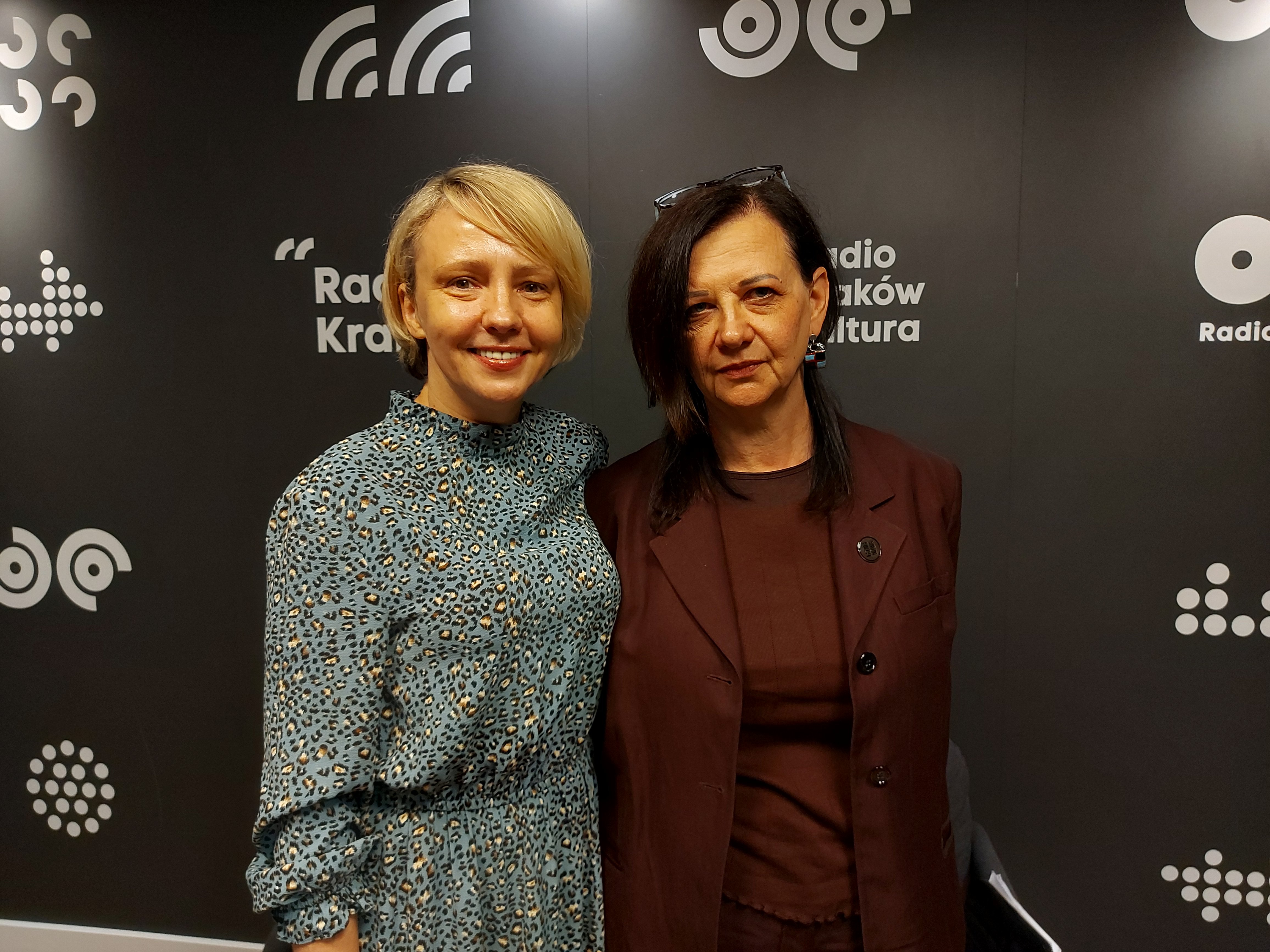 Barbara Jonak i Małgorzata Szydłowska w Radiu Kraków, fot. Sylwia Paszkowska
