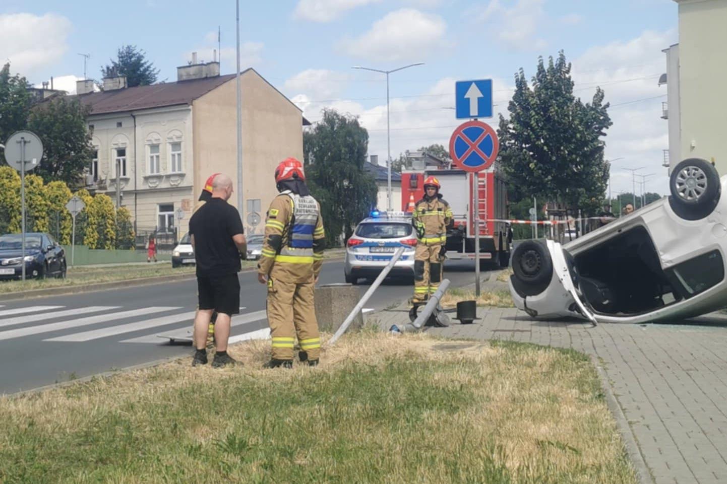 Wypadek w centrum Tarnowa, fot. Bartek Maziarz
