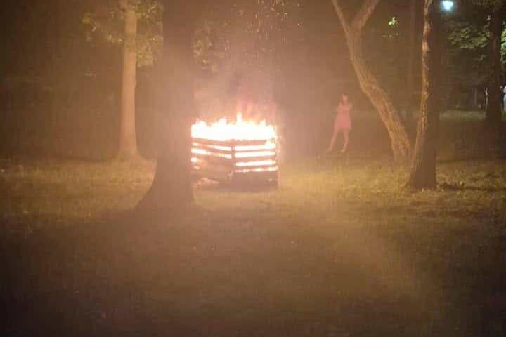 Strefa grillowania w Parku Krowoderskim/ Fot. słuchaczka Radia Kraków.