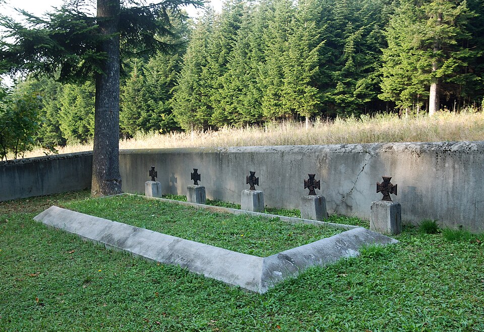 Cmentarz wojenny nr 102 - mogiła zbiorowa (fot. Henryk Bielamowicz/Wikipedia)