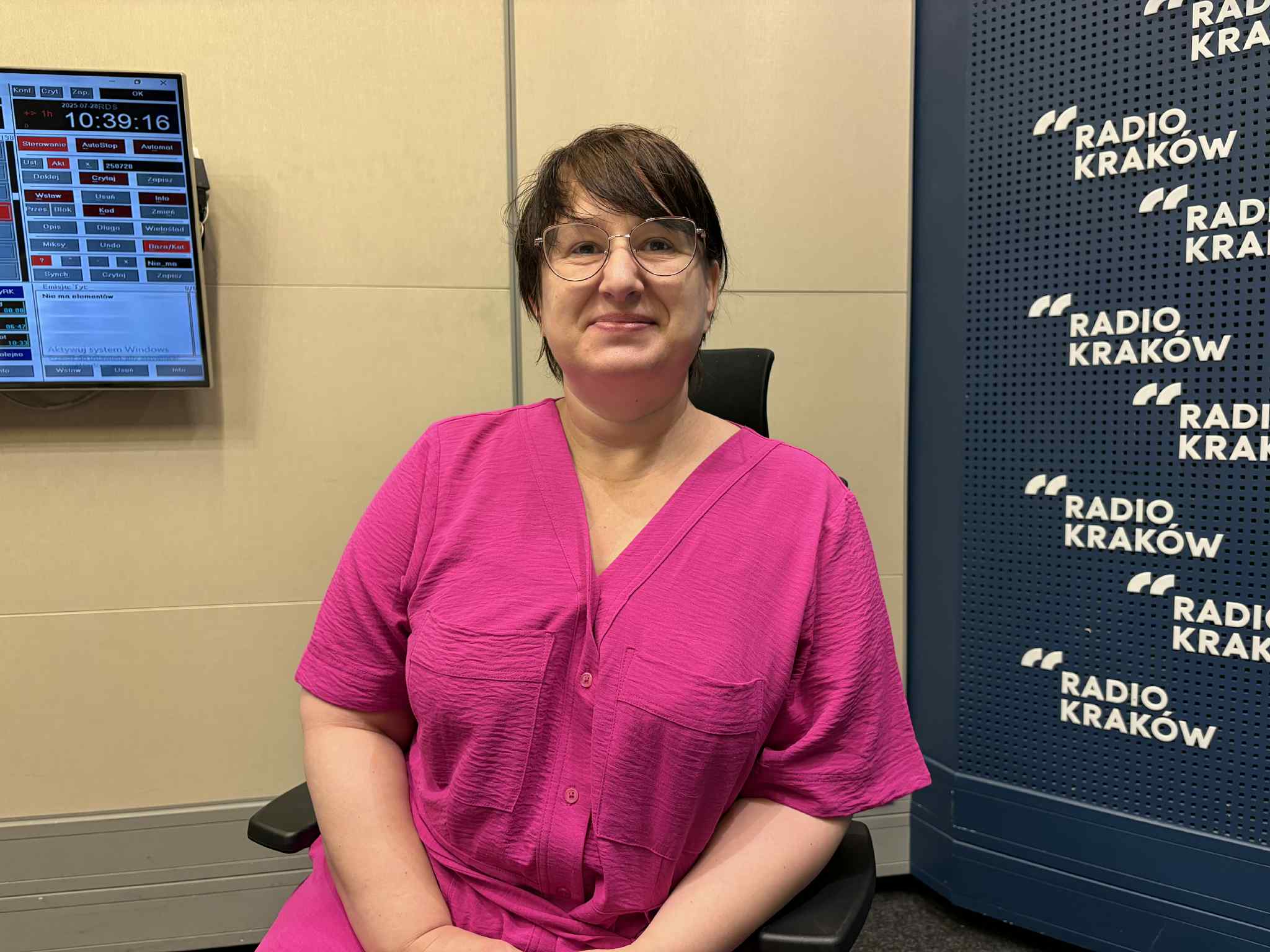 Katarzyna Urban w Radiu Kraków, fot. Sylwia Paszkowska 