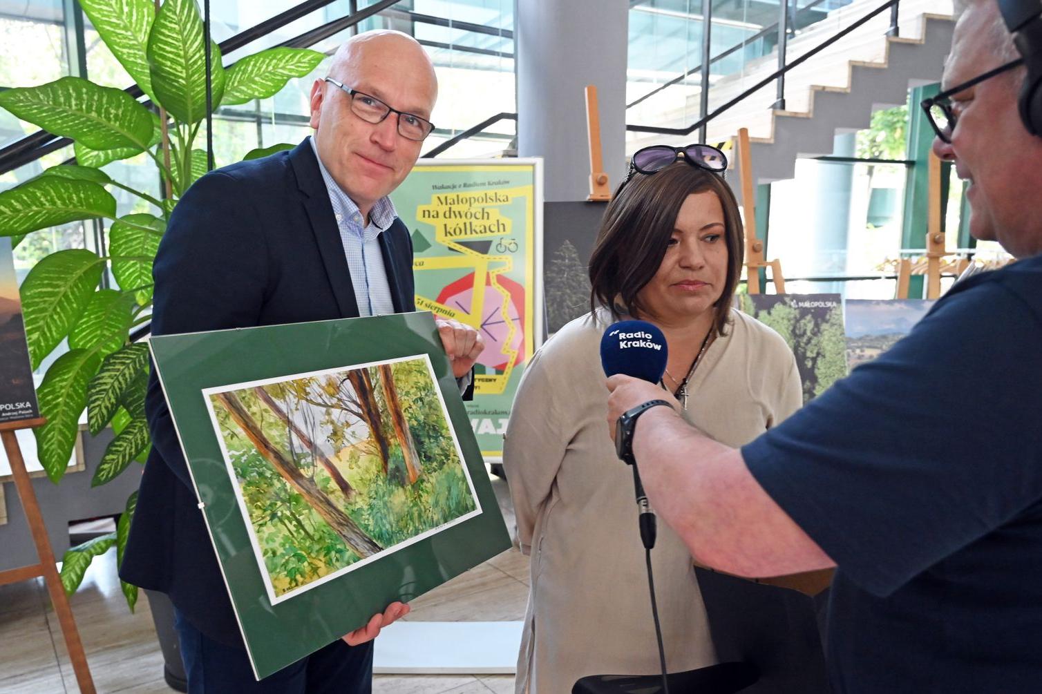 Plener w Krakowie-Olszanicy na obrazie, który wręczyła nam p. Beata. To jedno z jej ulubionych miejsc