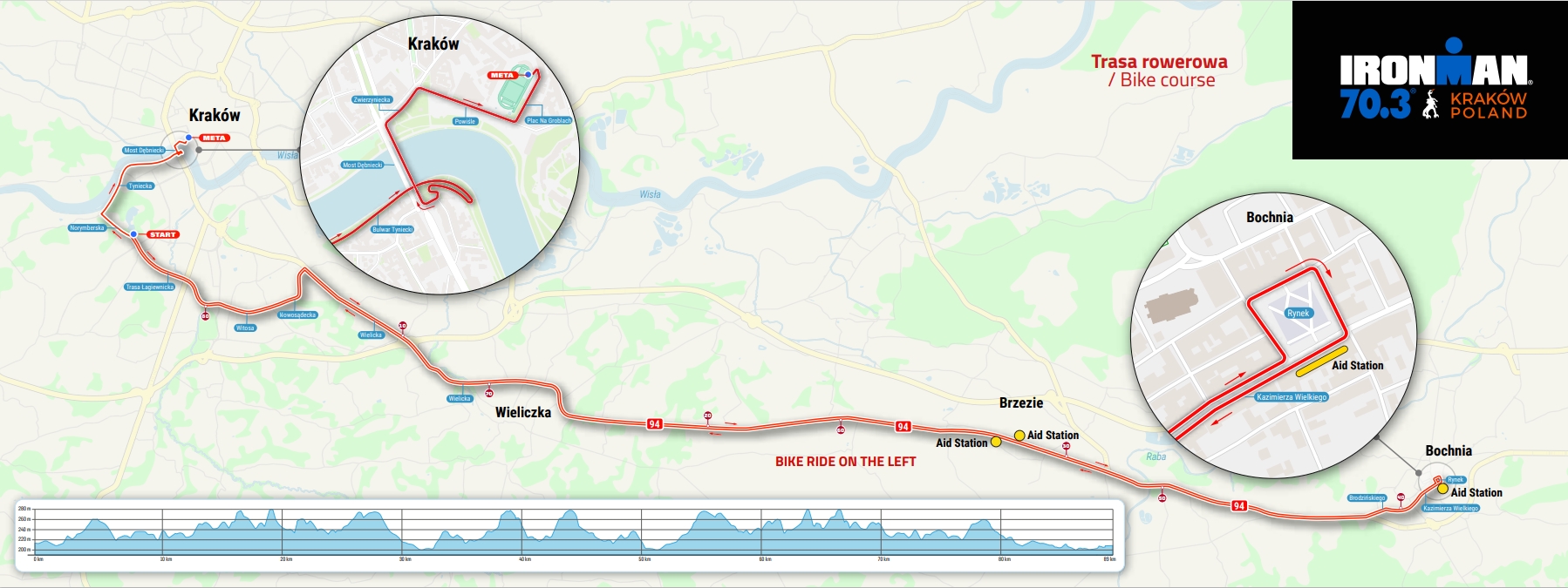 Trasa Ironman IRONMAN 70.3. Sprawdź przebieg i utrudnienia na radiokrakow.pl