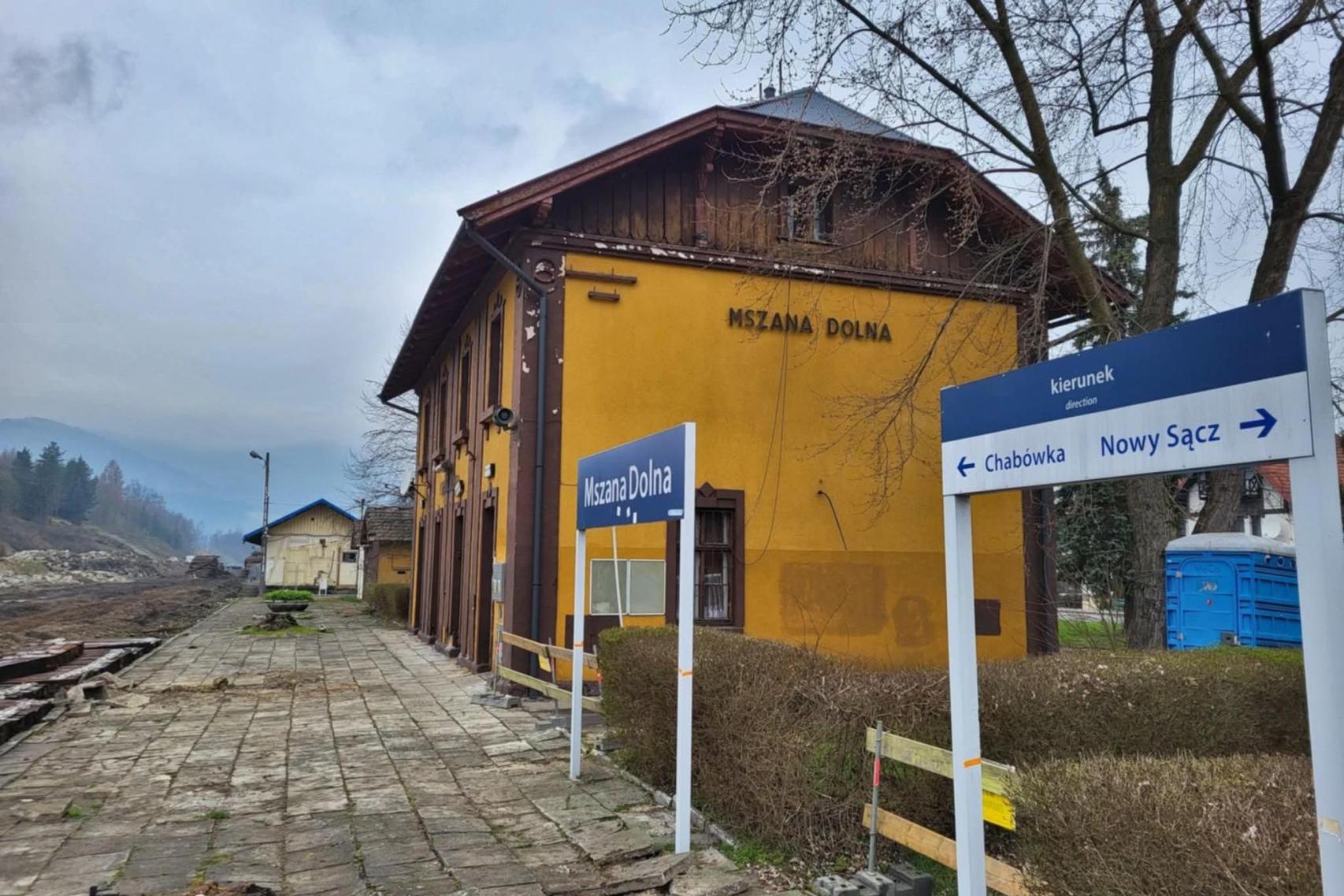 Prace na trasie kolejowej Rabka Zaryte - Mszana Dolna będą wznowione