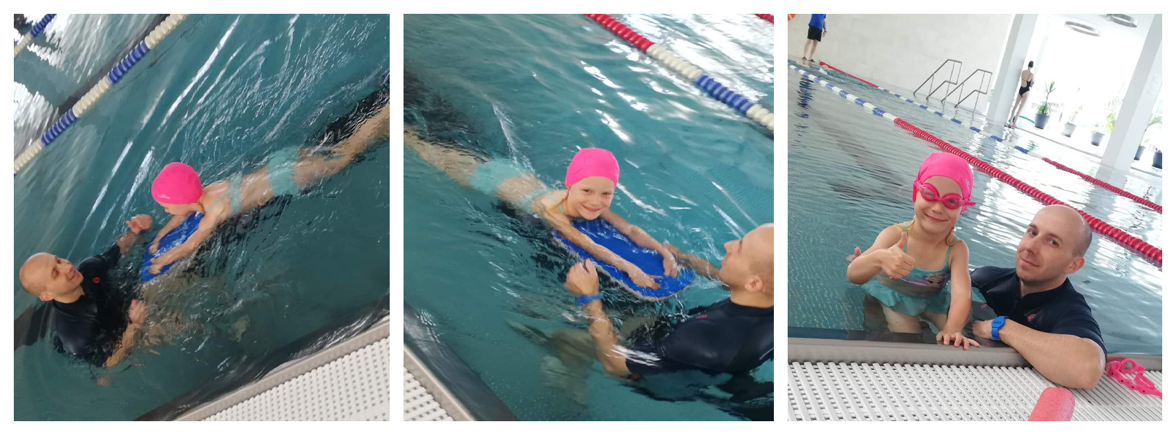 Instruktor Emil Siedlarz - nauka pływania w Chełmcu