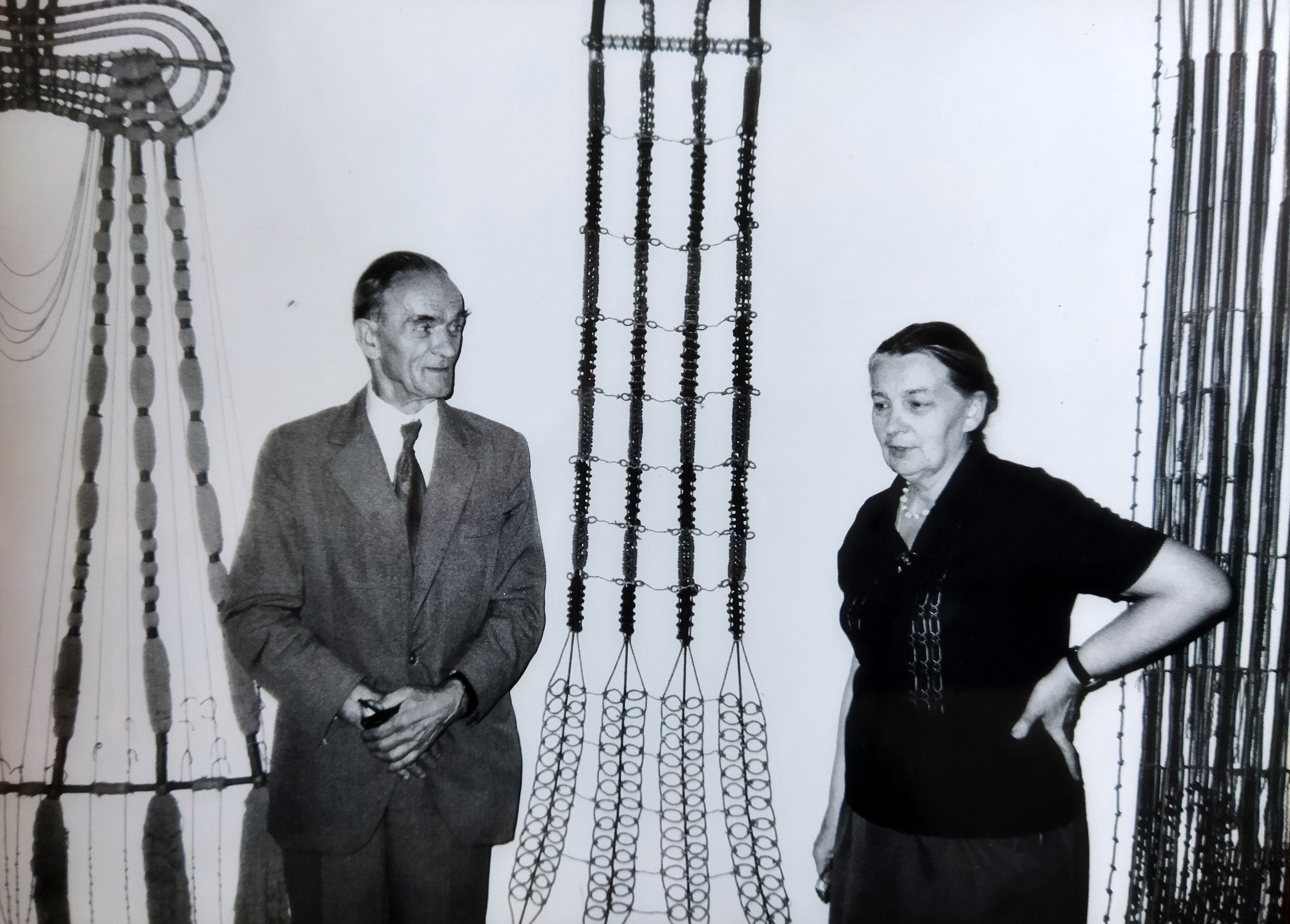 Władysław Wołkowski i Janina Majewska w Muzeum Twórczości Władysława Wołkowskiego w Olkuszu, fot. arch. PTTK Olkusz