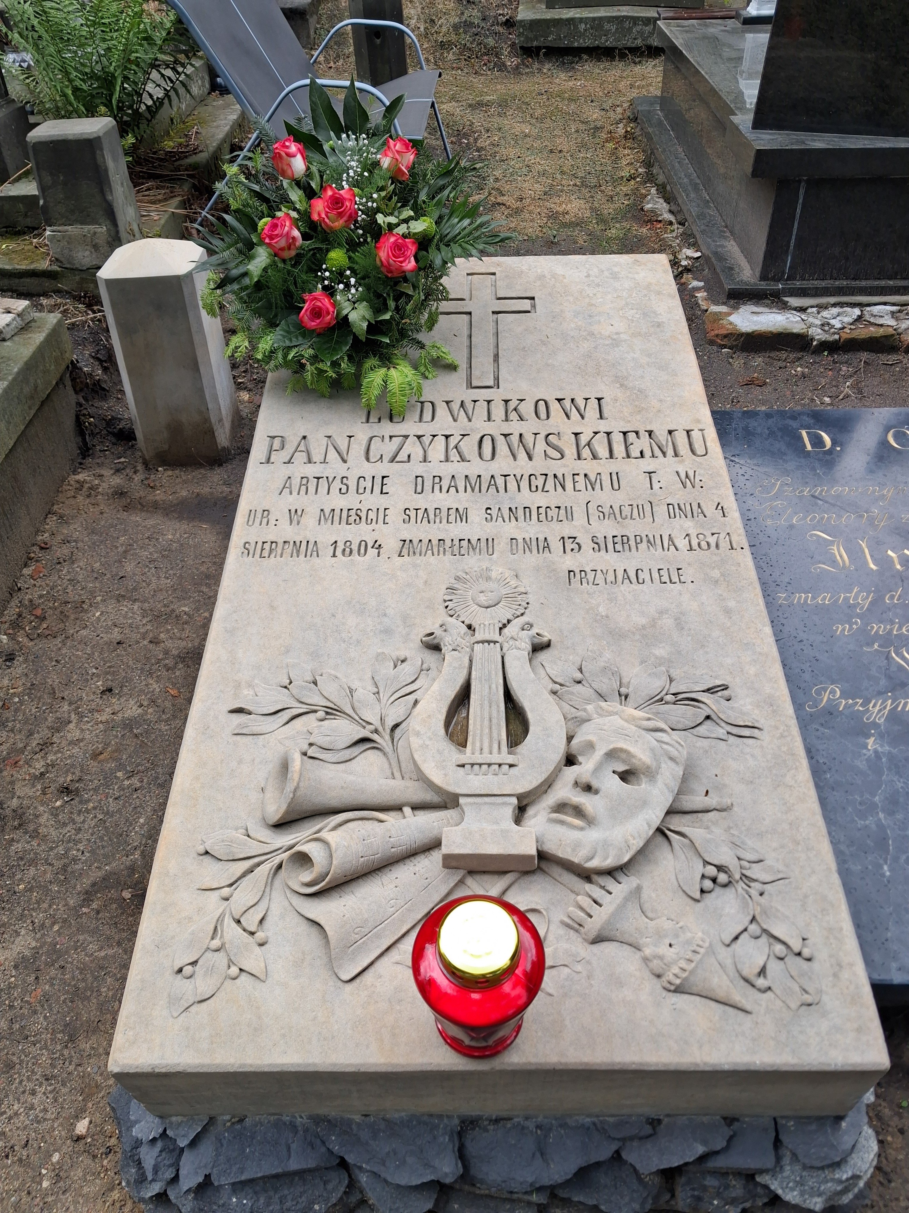 Nagrobek L.Panczykowskiego (czerwiec 2025) - fot. Andrzej Długosz
