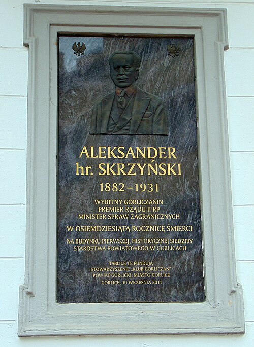 Tablica upamiętniająca w Gorlicach (fot. Zalasem1/Wikipedia)