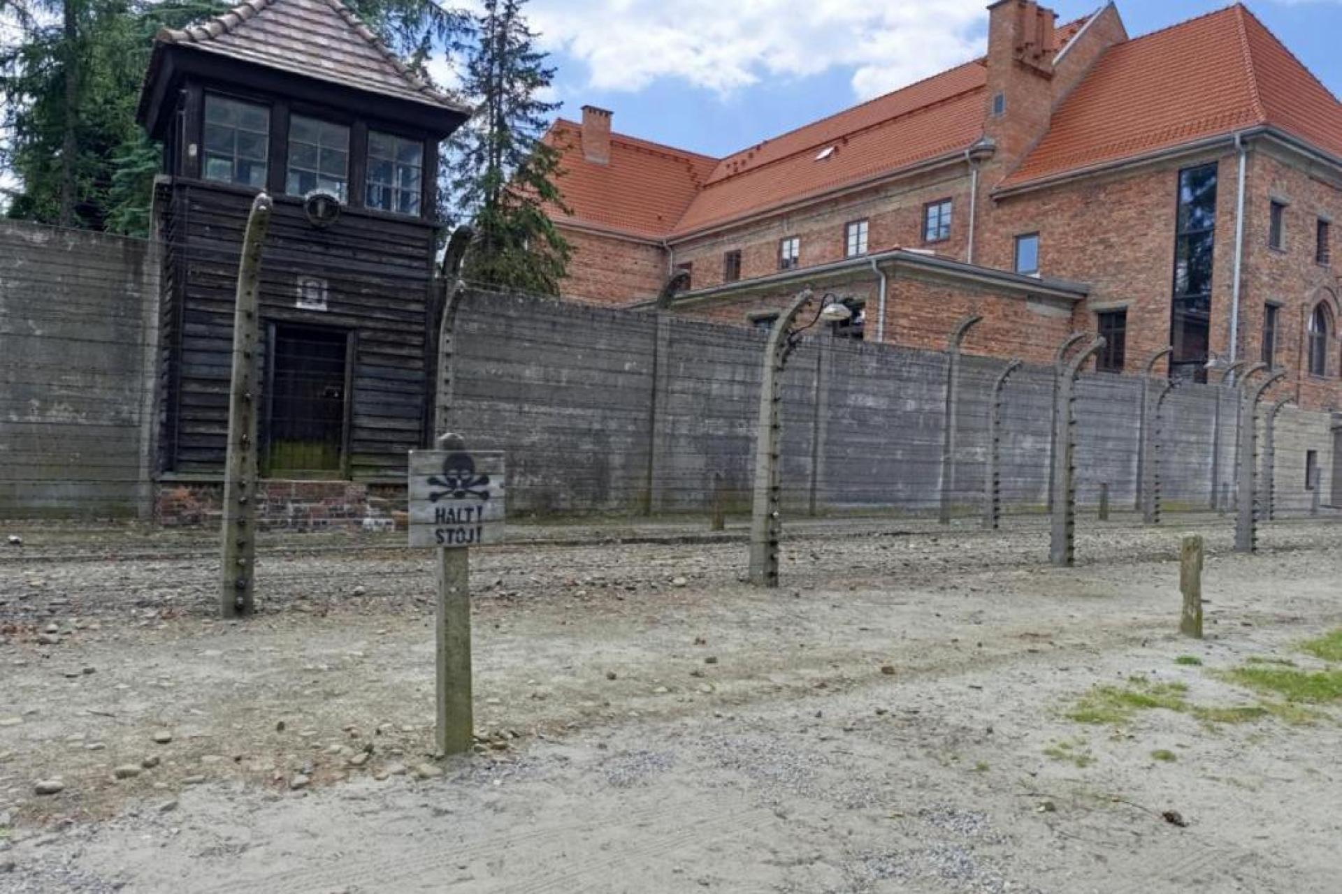 Cudzoziemcy z zarzutami propagowania nazizmu. "Hajlowali" przy symbolu Holokaustu